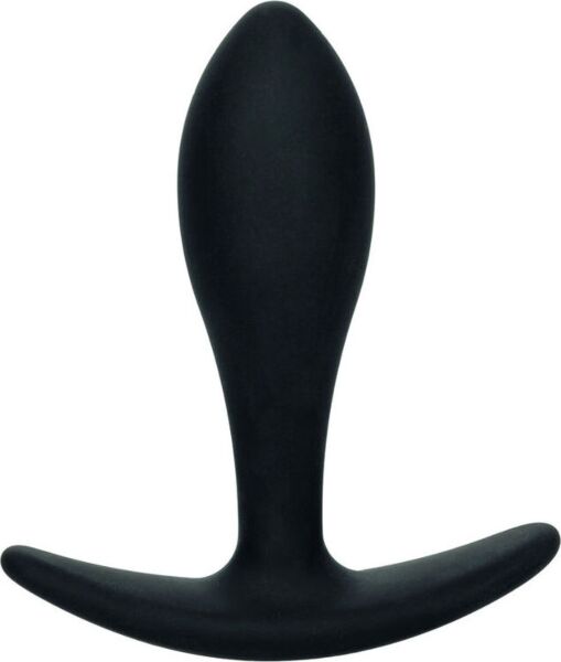 Plug anale CalExotics Boundless Teardrop nero, a forma di goccia e con maniglia alla base