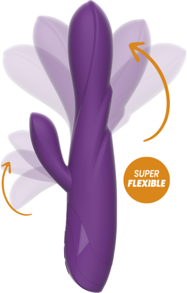 Vibratore rabbit REWOLUTION REWORABBIT, con il corpo lungo e il braccio per il clitoride