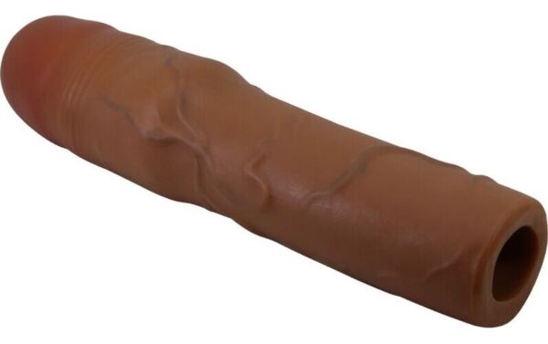 Guaina per pene Pretty Love Kylian BI-026257-1, con vene in rilievo e glande marcato