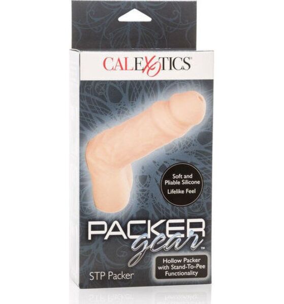 Guaina peniena CalExotics Pee Packer dall'aspetto realistico con vene in rilievo