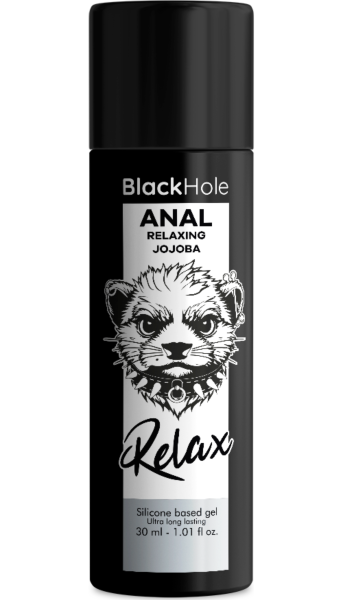 Lubrificante anale Black Hole Anal Relaxing con jojoba, nei formati da 30 ml e 100 ml