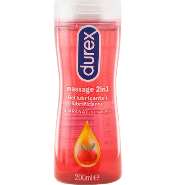 Flacone di gel da massaggio e lubrificante Durex Massage Guaranà da 200 ml