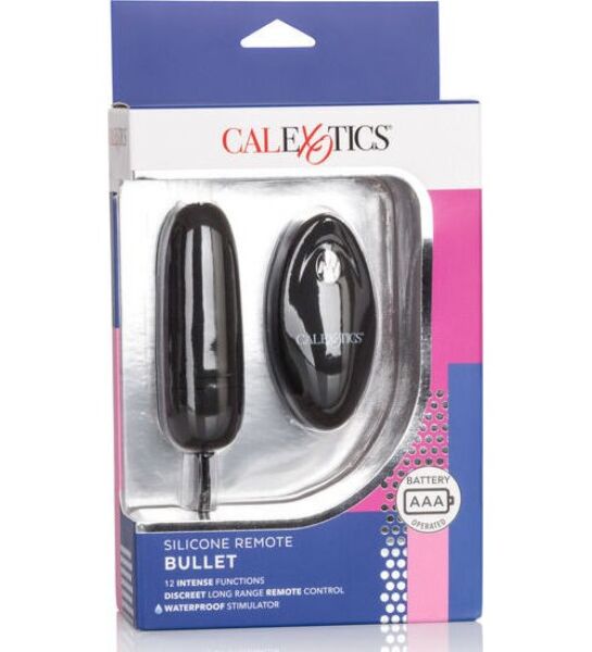CalExotics Silicone Remote Bullet nero con telecomando e cordino per l’estrazione
