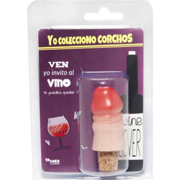 Tappo a forma di pene Lovelanders per bottiglie di vino, nel suo blister
