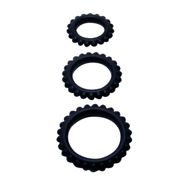 Set di 3 anelli fallici Baile for Him Titan, in tre misure