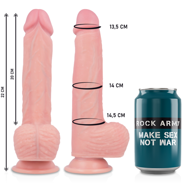 Dildo realistico Rock Army Hawk con base a ventosa