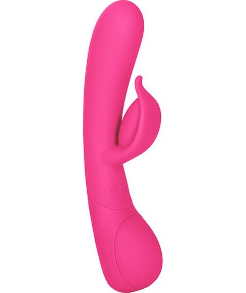 Vibratore rabbit Calexotics Impress Dove rosa, con asta e stimolatore clitorideo