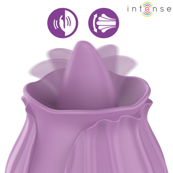 Rosa vibrante Intense, vibratore per clitoride a forma di rosa con punta arrotondata
