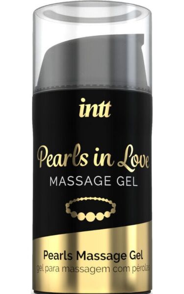 Kit massaggio INTT Pearls In Love, con il gel al silicone e la collana di perle bianche