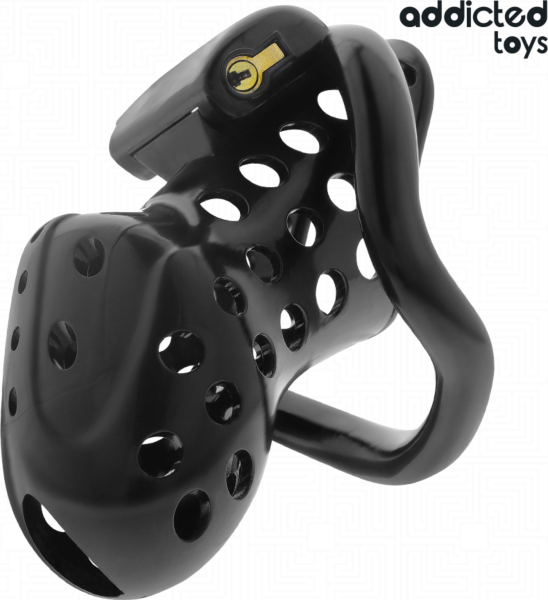 Gabbia di castità Addicted Toys Locked 10,5 cm con i suoi quattro anelli, il lucchetto e le chiavi