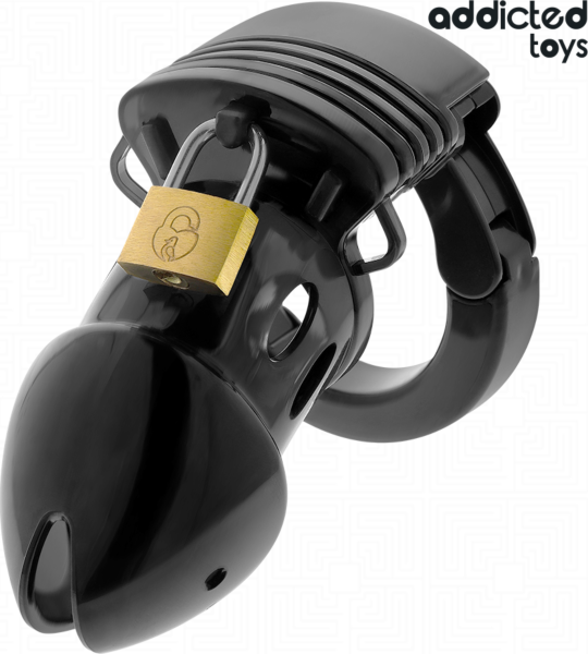 Gabbia di castità Addicted Toys Locked 7,5 cm con anello pubico, lucchetto e chiavi