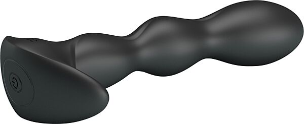 Vibratore anale Party Up Jim nero, con stelo a palline graduali e base