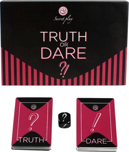 Gioco di carte Secret Play Truth or Dare FR/PT con il suo dado