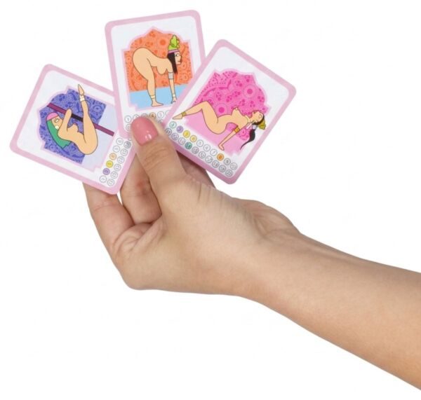 Gioco di carte Secret Play Kamasutra Play con le carte delle posizioni e la clessidra