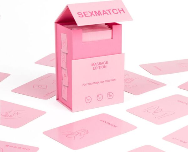 Scatola e carte del gioco di carte per coppie Sexmatch Massage Edition di Secret Play