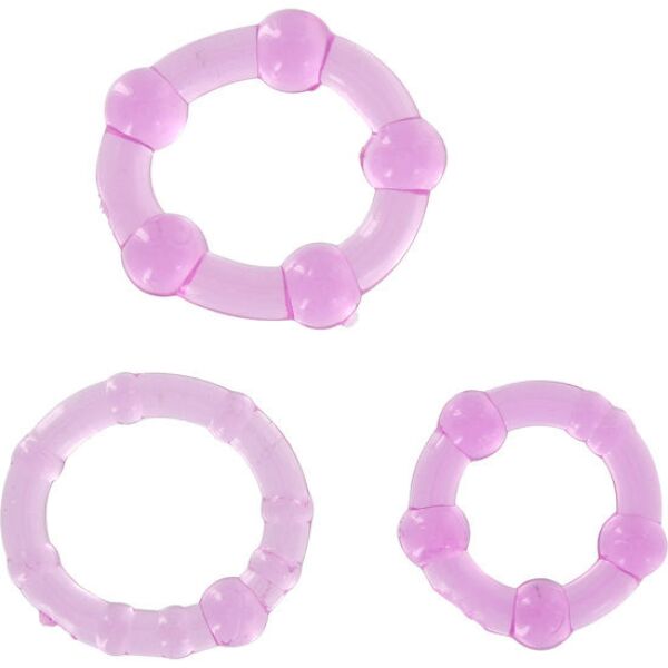 Set di tre anelli fallici in silicone Seven Creations Stay Hard Three Rings