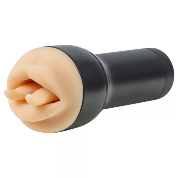 Masturbatore KIIROO Leigh Raven Mouth a forma di bocca, con labbra e lingua biforcuta