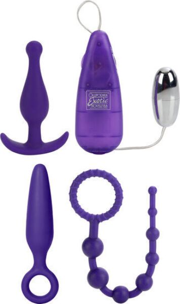 CalExotics Hers Anal Kit con plug rocker e glider, palline anali e stimolatore con telecomando