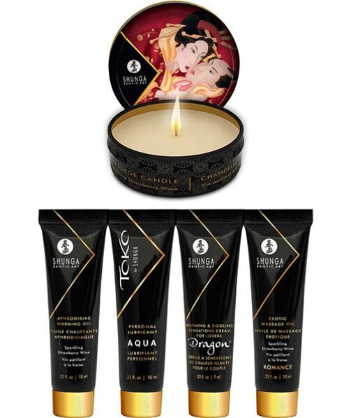 Kit Shunga Geisha's Secret Strawberry con i suoi cinque prodotti mini