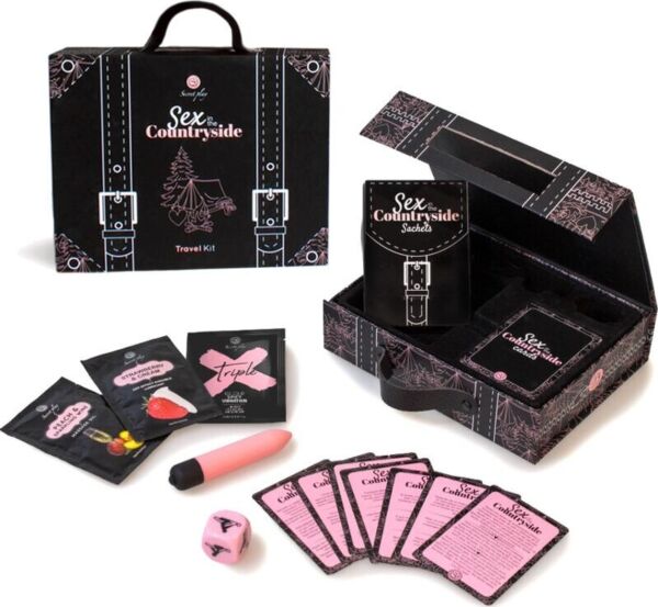 Kit da viaggio Secret Play Sex in the Countryside con le carte, il bullet vibrante, il dado e le monodose