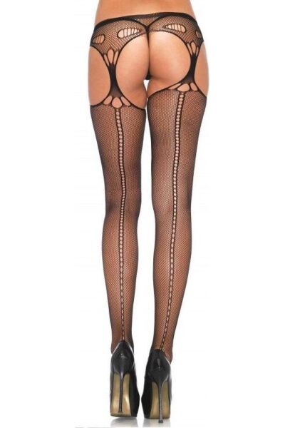 Collant a rete con reggicalze Leg Avenue Ally in nero