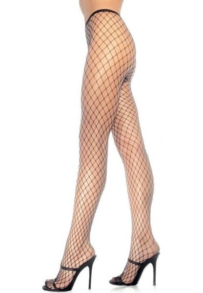 Collant a rete Leg Avenue Xena Diamond Tights in nero, con rete a maglia larga a rombi