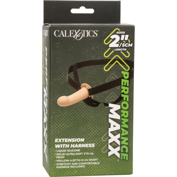 Guaina per il pene CalExotics Performance Maxx con il suo strap-on a cinghie