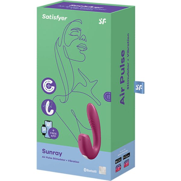 Vibratore rabbit Satisfyer Sunray con stimolatore del clitoride a onde di pressione