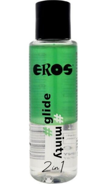 Flacone da 100 ml del lubrificante EROS 2 in 1 Glide Minty