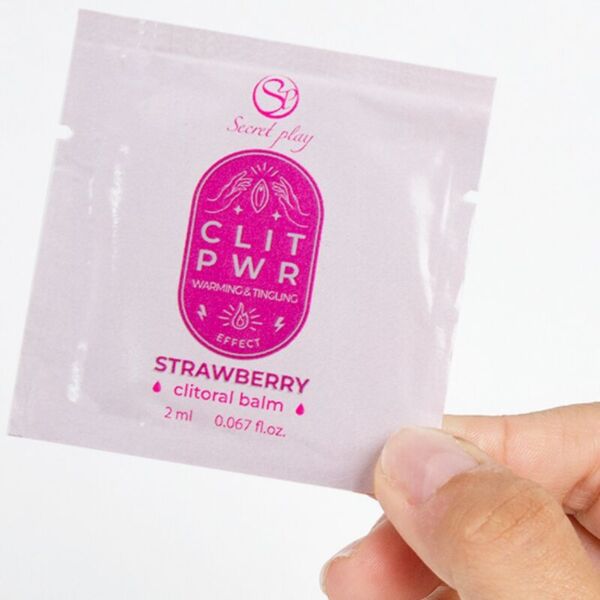 Bustina monodose di gel stimolante per clitoride Secret Play Clit Pwr Fragola da 2 ml
