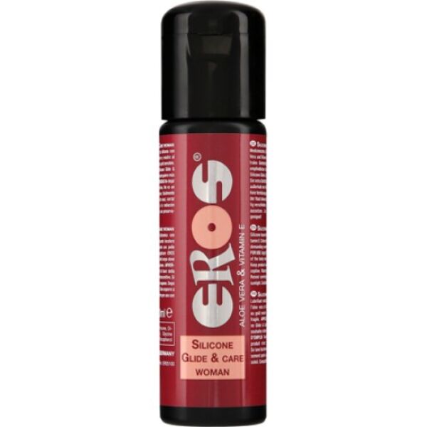Flacone da 100 ml del lubrificante a base di silicone Eros Silicone Glide & Care