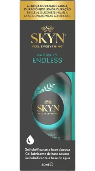 Flacone da 80 ml del lubrificante SKYN Naturally Endless con dosatore a pompa