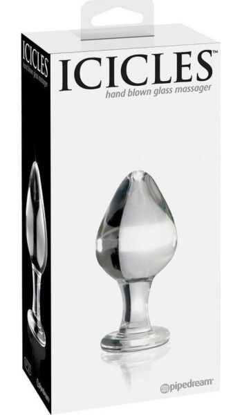 Plug anale in vetro soffiato Pipedream Icicles N. 25