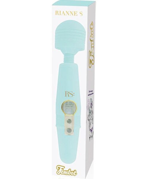 Massaggiatore wand Rianne S Fembot Mint Green, color verde menta, con display sul manico