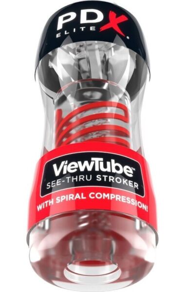 Masturbatore PDX Elite ViewTube 2 con guaina trasparente a forma di spirale