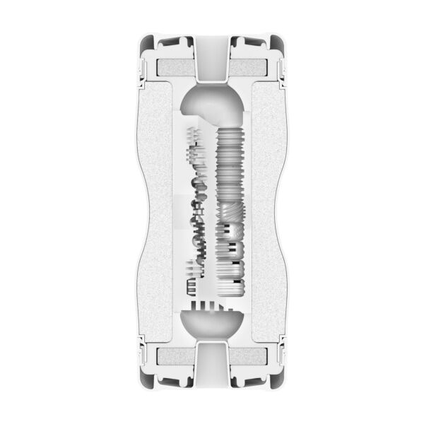 Masturbatore Tenga Dual Sensation Cup Extremes, copa a due lati in bianco e nero