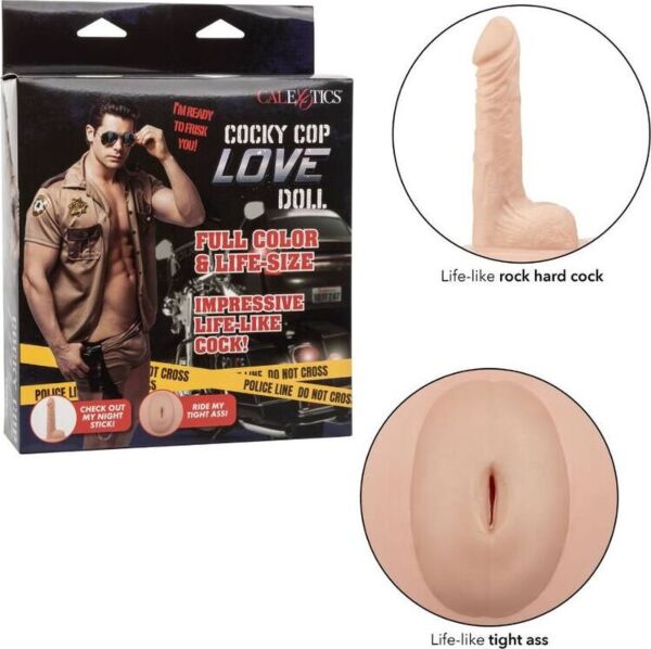 Bambola gonfiabile CalExotics Cocky Cop Love Doll, a figura intera