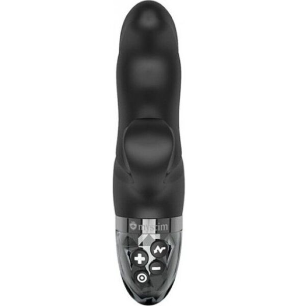 Vibratore rabbit Mystim Hop Hop Bob Black con funzione e-stim, di colore nero