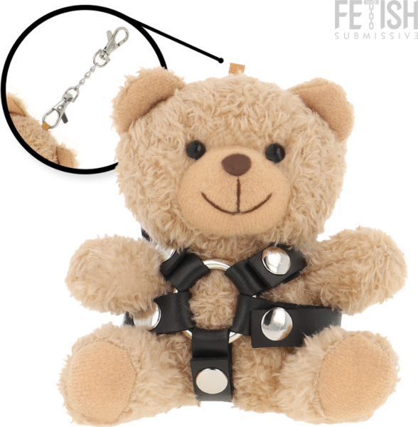 Orsacchiotto di peluche Fetish Submissive Bongo con la sua imbracatura con anello