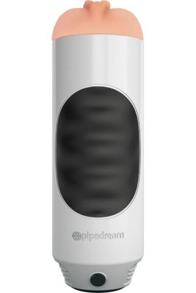 Masturbatore vibrante Extreme Toyz Mega Grip di Pipedream, di colore bianco