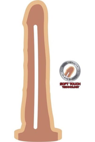 Dildo realistico ToyJoy Dual Density Dong 19 cm, color carne chiaro e con base a ventosa