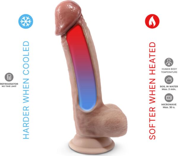 Dildo realistico Silexd Model 1 in silicone termoreattivo