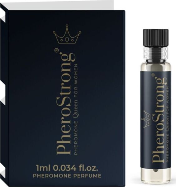 Flacone da 1 ml del profumo con feromoni PheroStrong Queen da donna