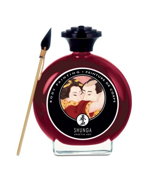 Pittura per il corpo Shunga Body Paint Fresa Cava con il suo pennello