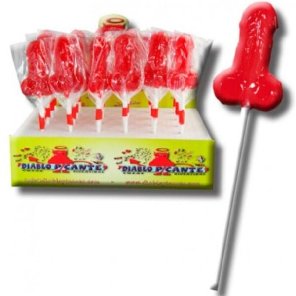 Lecca-lecca di gommina Diablo Goloso fragola di Diablo Picante, a forma di pene