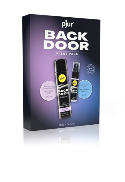Pjur Back Door Value Pack, con il lubrificante Back Door Relaxing e il Back Door Spray