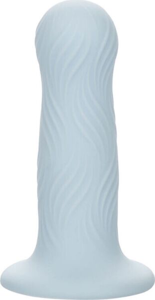 Plug anale CalExotics Wave Rider Foam blu, in silicone con texture ondulata e base a ventosa