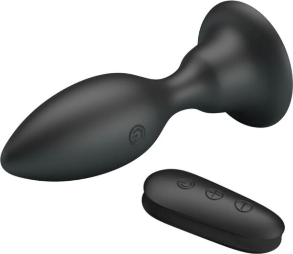 Plug anale Mr Play in silicone con vibrazione e telecomando