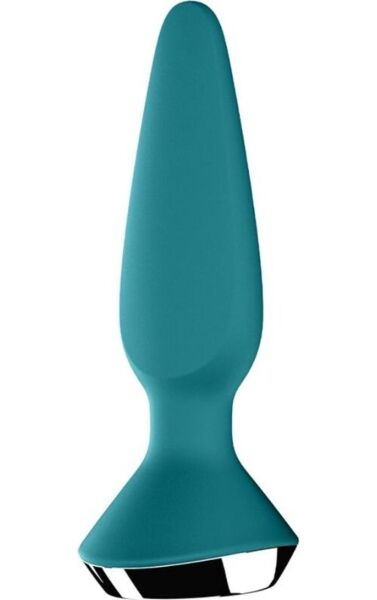 Plug anale vibrante Satisfyer Plug-ilicious 1, con forma conica e base larga
