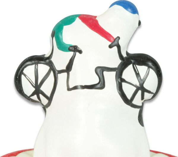 Preservativo decorativo Condomerie Bicycle dipinto a mano